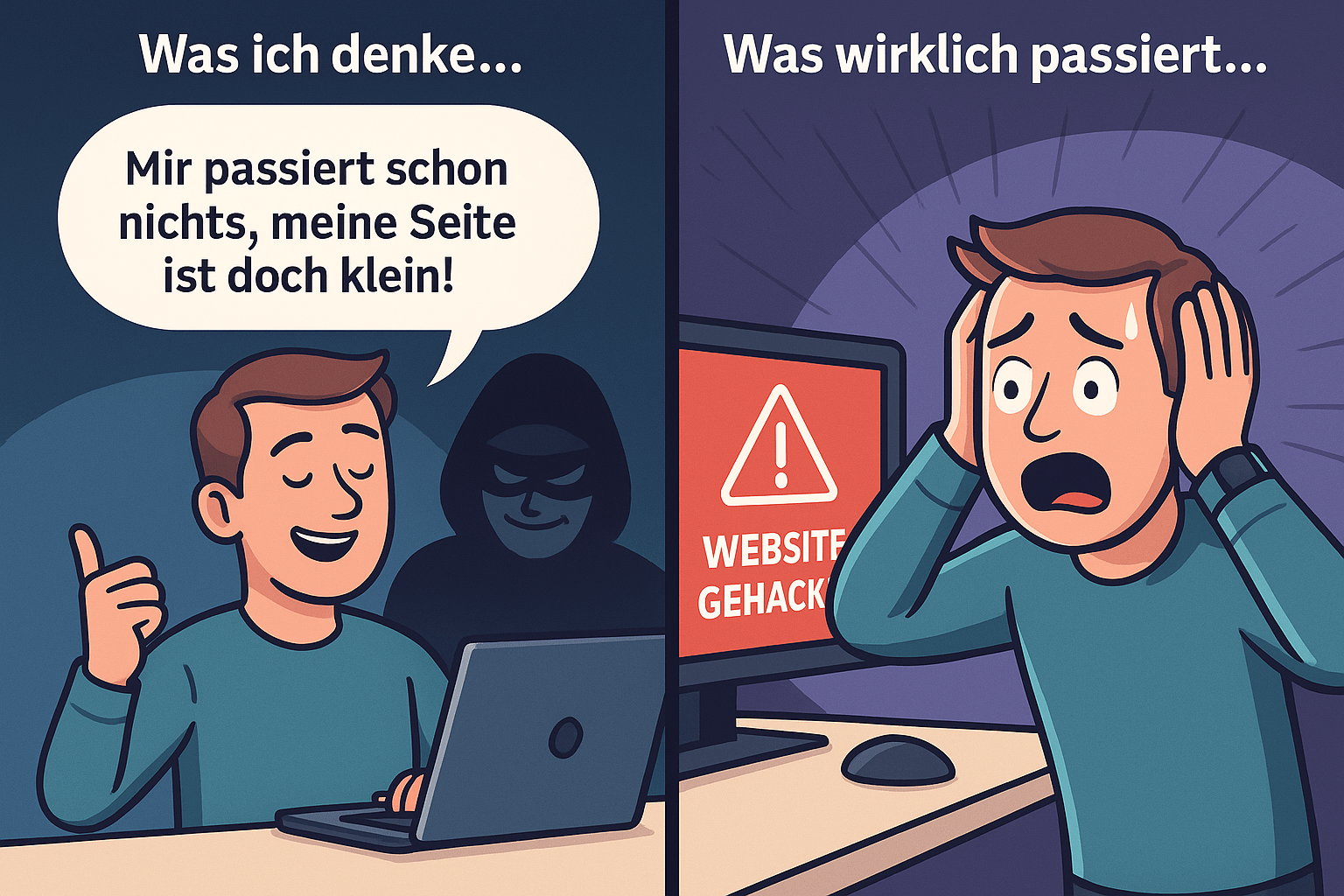 Meme von gehackter Website